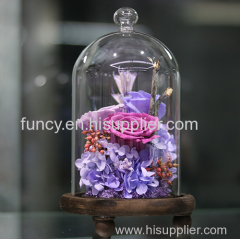 Best Gift Preserved Real Rose Flower in Glass Dome