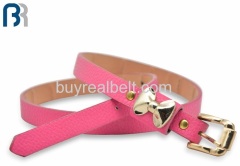 Ladies Colorful Stitching PU Belt