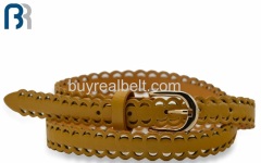 Ladies Semicircle Hollow Out PU Belt