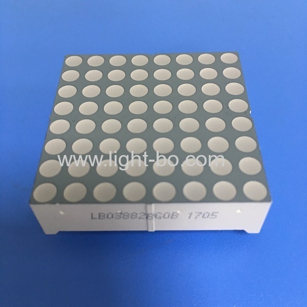 1.5inch Pure Green 3.7mm 8 x 8 dot matrix led display row anode column cathode for moving signs