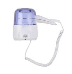 1600W Plastic Wall-Mounted Coil Cord Hotel Hair Dryer