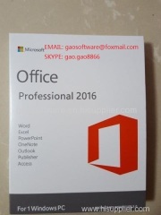 office 2016 professional pkc fpp oem retail key license lable original new software