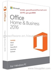 office 2016 home and business hb key fpp pkc sticker lable original new retail license