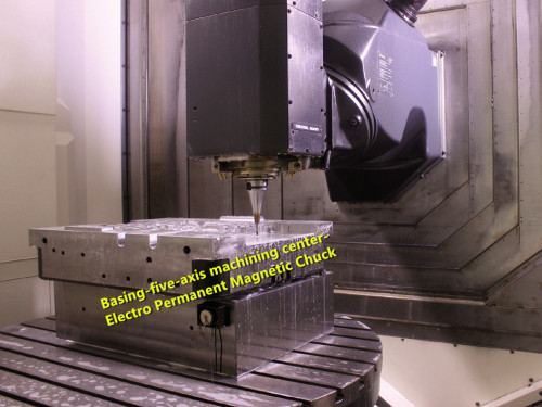 Electronic permanent magnetic chuck for five axis machining center