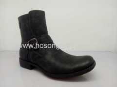 PU leather mens ankle high boots