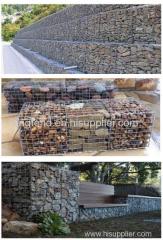 Erosion Controll Stone Cage Galvanized / PVC Coated Hexagonal / Weld Gabion Box Basket