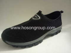 Mesh clip on casual mens shoes black