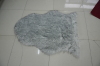 faux fur rug with grey color tip