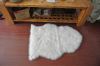 white faux fur sheepskin rug with suede backing