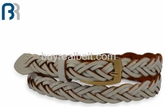 Ladies Braided with Gold Pin Buckle Belt