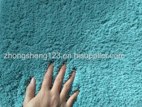 tianjin factory blue microfiber shaggy in plain color