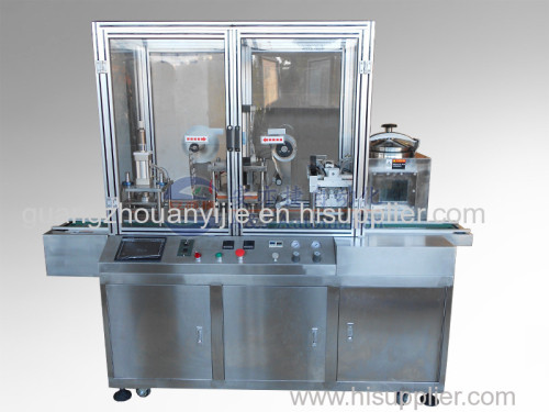 Automatic cuvettes filling and sealing machine