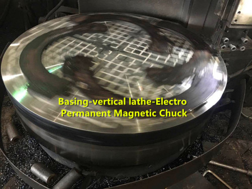 Electro permanent magnetic chuck for Vertical lathe