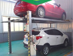 Simple four-post car parking lift system