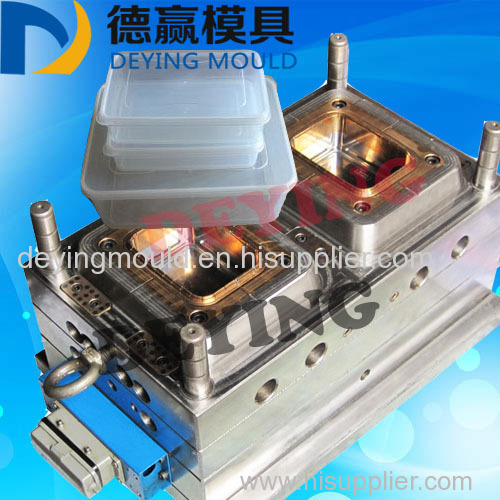 Taizhou mold factory supply plastic injection food lunch box mould 2017 new thin wall container mold making