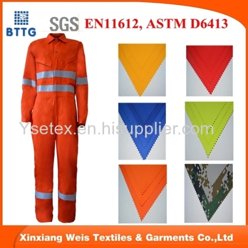 fire retardant 100 cotton coverall with reflector