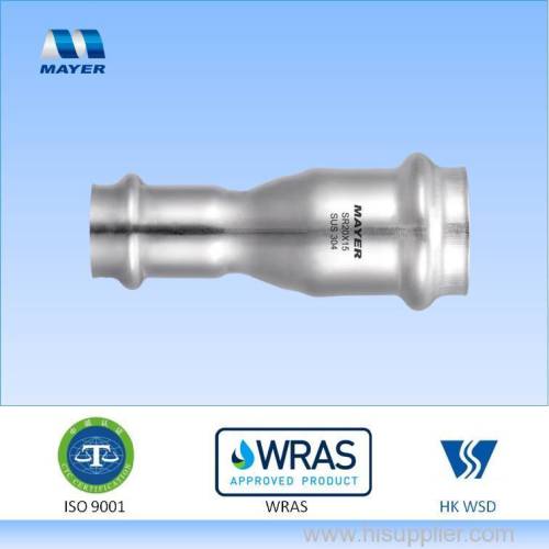 stainless steel reducing coupling pipe fitting press fitting