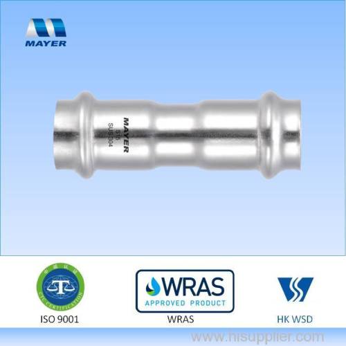 Stainless steel coupling pipe fitting stainless steel press fitting crimping fitting
