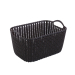 PP Storage basket shaped in Rattan weave surface S size Square shape Plastic container as rattan basket