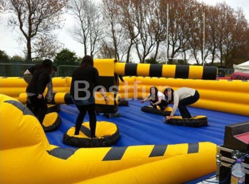 Customized inflatable meltdown challenge games