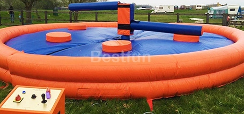 Round Shape Single Stick Inflatable Wipeout Sport Game