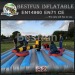 Giant wipeout inflatable obstacle course