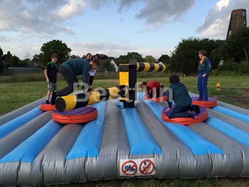 Wipeout obstacle inflatable sweeper game