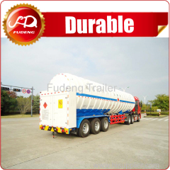 Fudeng 3 axle tanker trailer Cryogenic lng liquid co2 tank semi trailer for sale