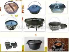 Preseasoned Cast Iron Dutch Oven Outdoor Camping Set