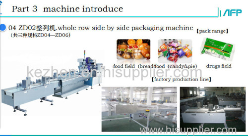 whole row side by side packaging machine