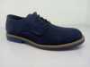 Blue suede mens lace shoes