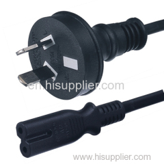 2-pin SAA power cord with finger 8 connector