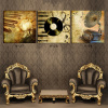 Abstract wall painting designs 3 panel printed oil painting piano gramophone still life canvas wall picture