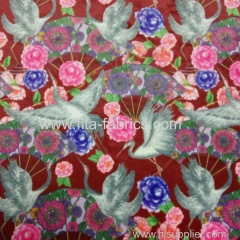 Digital printing french Velboa fabric with Chinese style
