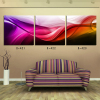 Simple abstract paintings 3 piece floating silk printed oil painting on canvas for hotel wall decoration
