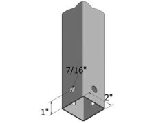 Square Telescoping Post - Perforated & Non-perforated