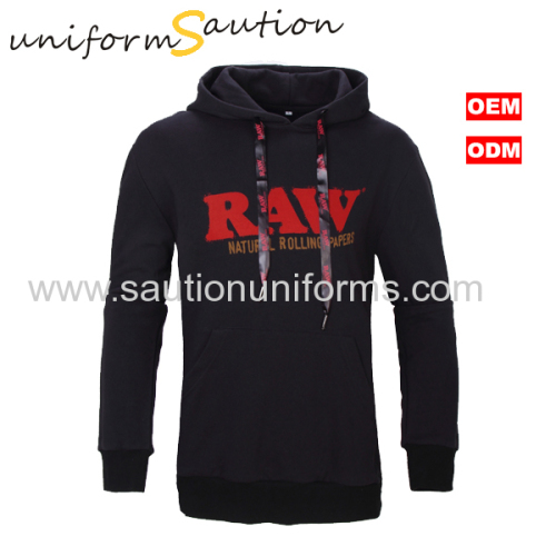 Custom branded pullover cotton hooded sweatshirt