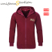 Custom cotton flece maroon corporate hoodie