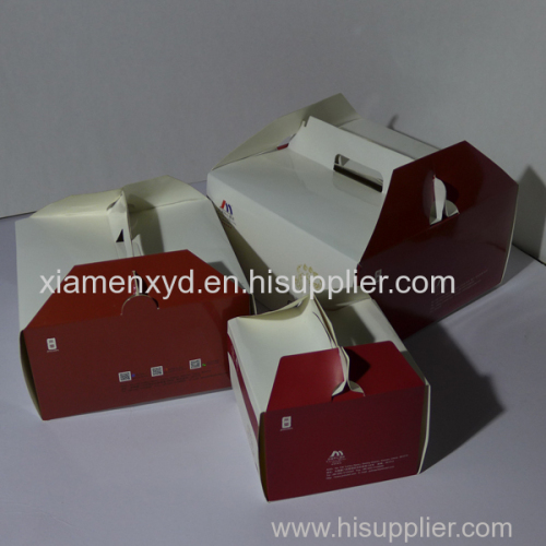 white card paper cake box manufacturer price and sizes with different designs