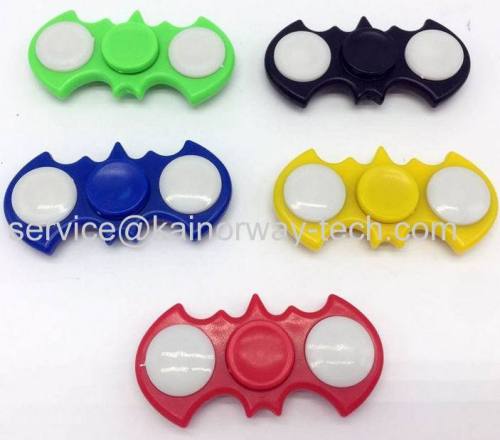 New Professional Hand Spinners 360 Spinner Stress Relief Toy Bat Men Design Fidget Hand Spinner Flashing Light Luminous