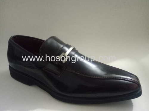 Mens clip on office shoes black