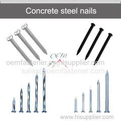 Galvanized concrete steel nails