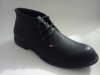 Mens pure black tie up shoes