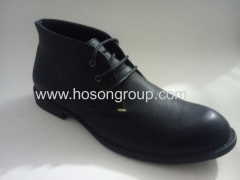 Mens pure black tie up shoes