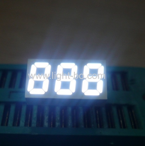 Ultra bright white Small size triple digit 0.25inch common aonde 7 segment led display for home appliances