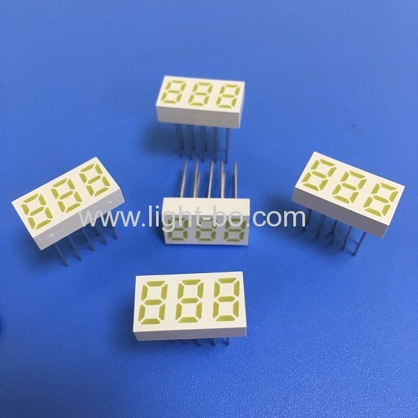 Ultra bright white Small size triple digit 0.25inch common aonde 7 segment led display for home appliances