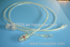 Medical High Pressure 1800psi Braided Tubing male to female luer lock tube