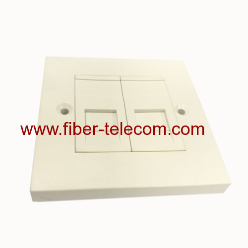 2-port UK type Flat Faceplate