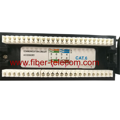 CAT.6 UTP Patch Panel 24 ports 1U