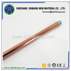 High Voltage Pure Copper Threaded Stainless Steel Grounding Rod